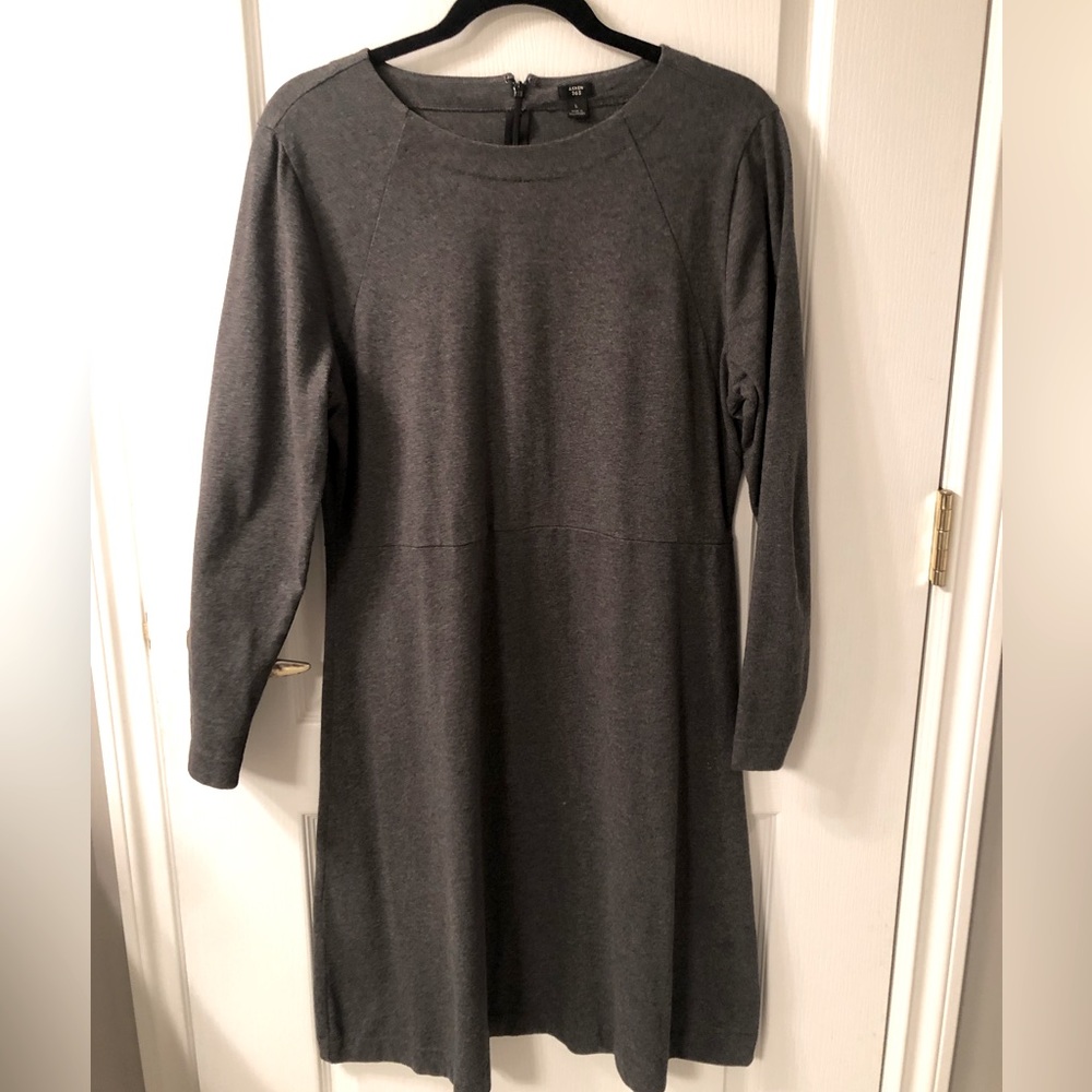 J. Crew Gray Long Sleeve Dress